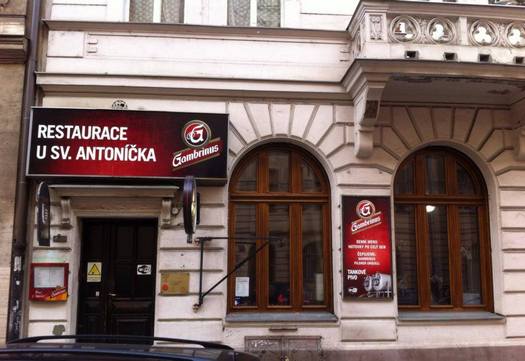 Restaurace U Svatého Antoníčka Praha, rozvoz jídel