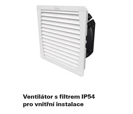 ventilátor s filtrem IP54 pro vnitřní použití