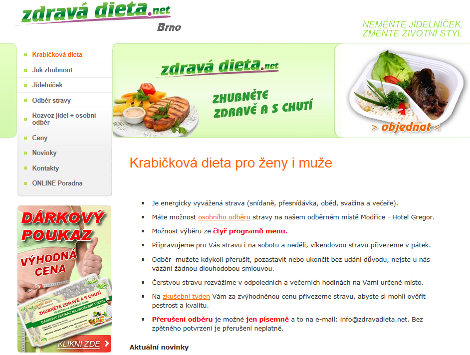 Krabičková dieta Brno, Brno venkov, Modřice