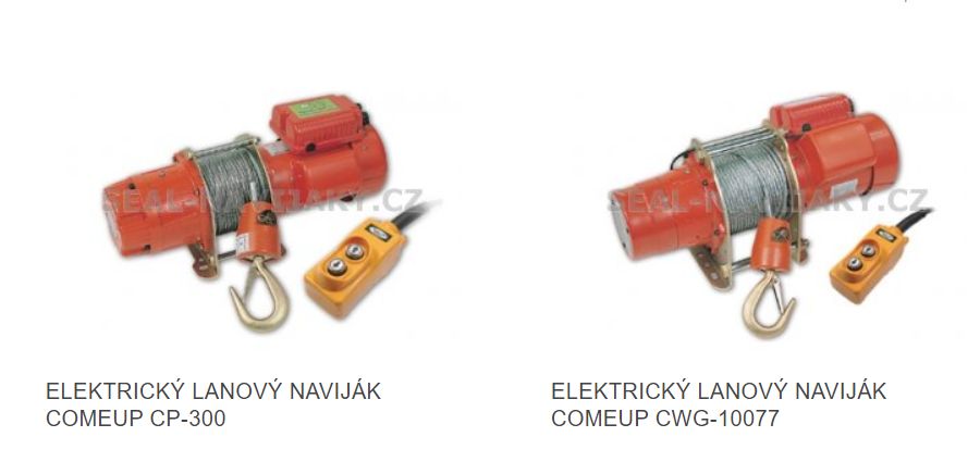 Navijáky do dílen 240V od SEAL - navijáky s.r.o.