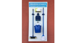 Mobilní či statická 5S úklidová stanice, cleanboard, dodávána s nářadím nebo bez