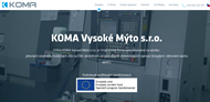 Strona (witryna) internetowa KOMA Vysoke Myto s.r.o.