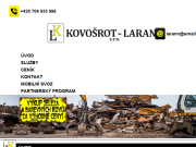 WEBOV&#193; STR&#193;NKA Zemní a výkopové práce Larann Kovošrot Larann s.r.o.