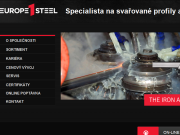Strona (witryna) internetowa Europe 1 Steel, s.r.o.