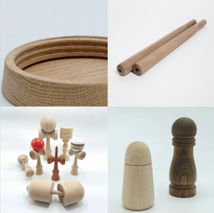 Drevené komponenty a sústružené diely, výroba z masívneho dreva