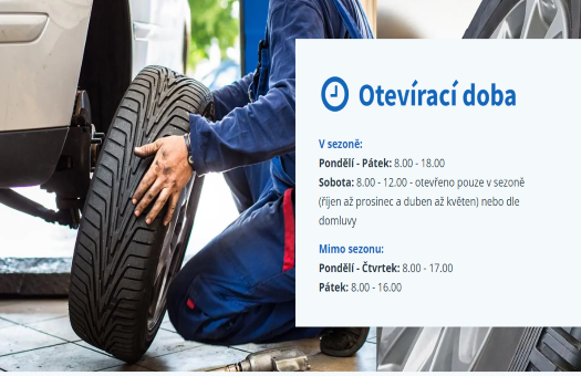 Přezouvání pneumatik Pneuservis - Rudolf Doleček Brno