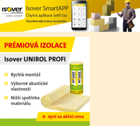 Prémiová izolace Isover od DOLUR stavebniny s.r.o. Pardubice