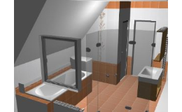 Grafické studio - 3D návrh koupelny