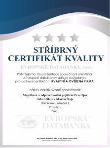 Certifikát kvality firmy