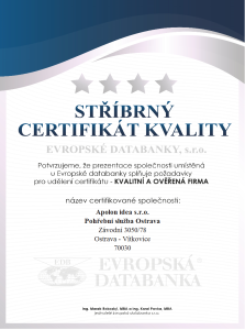 Certifikát kvality firmy