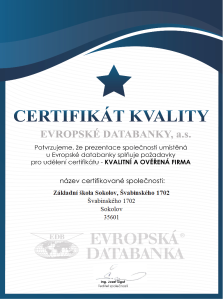 Certifikát kvality firmy