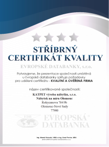 Certifikát kvality firmy