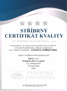 Certifikát kvality firmy