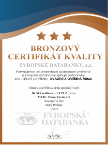 Certifikát kvality firmy